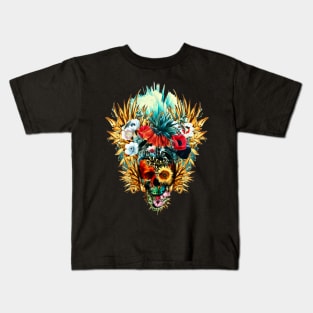 Floral Skull Vivid Kids T-Shirt